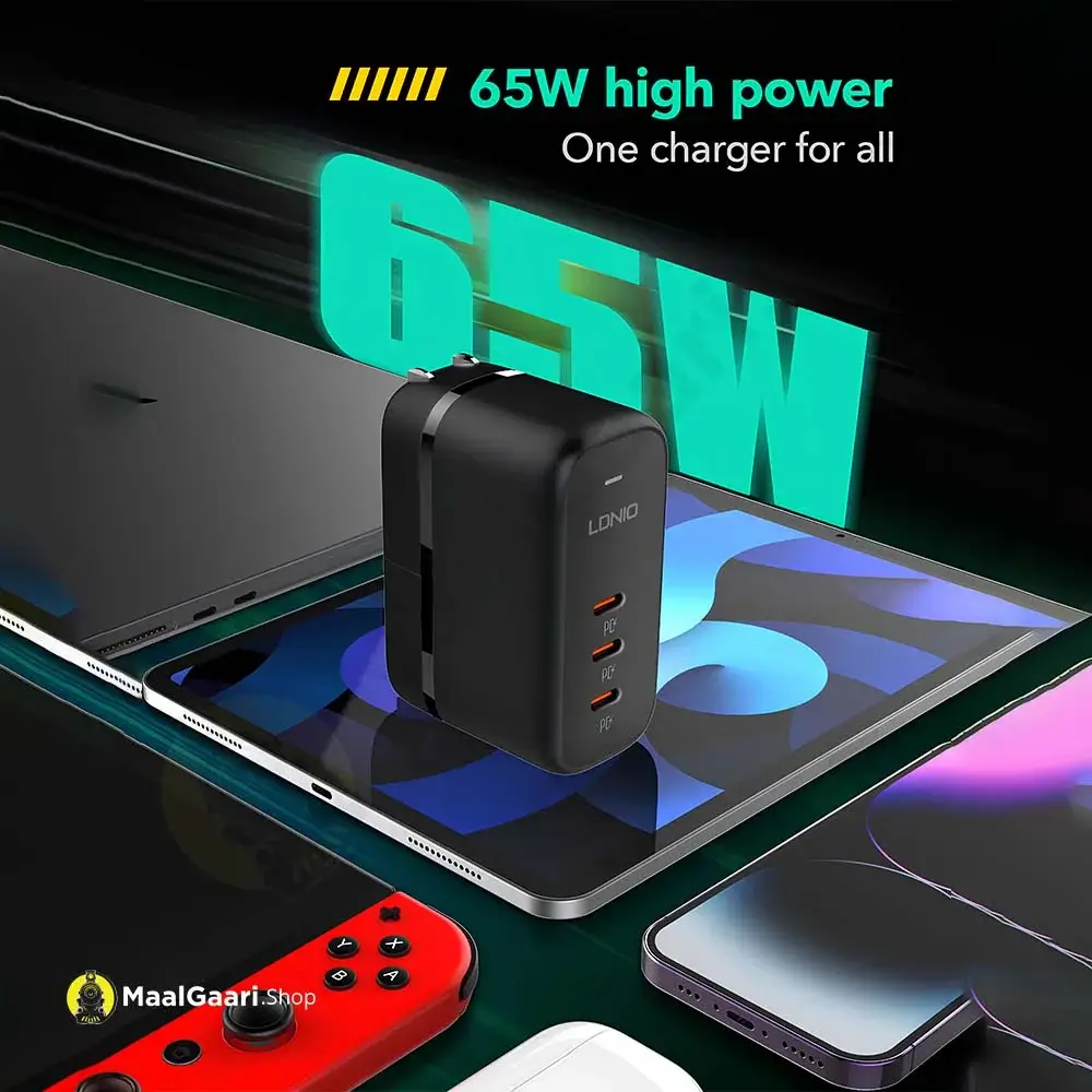 65 Watts High Power Ldnio 65 Watts Usb C Charger - MaalGaari.Shop