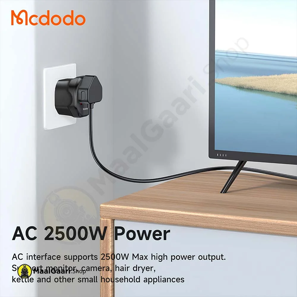 Ac 2500 Watts Power Mcdodo Cp 455 2pin Universal Plug - MaalGaari.Shop