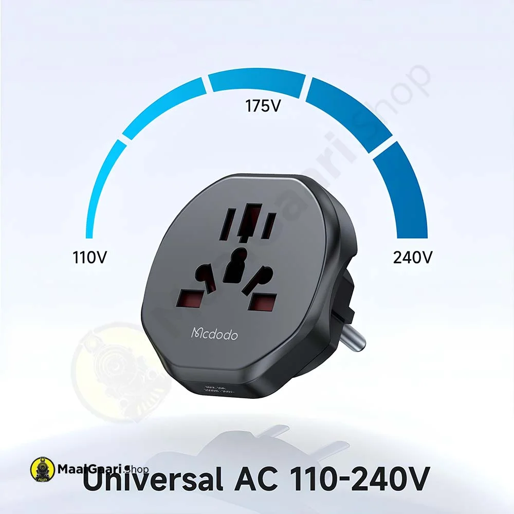 Universal Ac 110 240 Volts Mcdodo Cp 455 2pin Universal Plug - MaalGaari.Shop