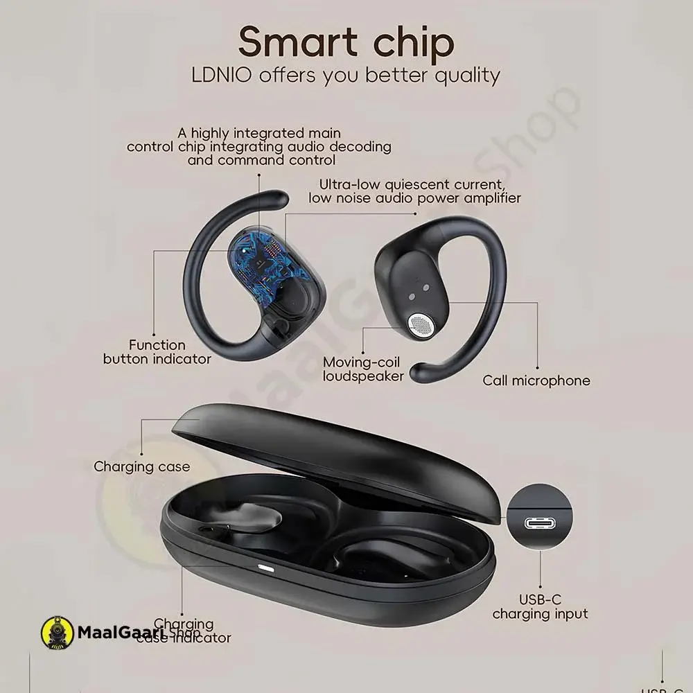 Smart Chip Ldnio T07 Wireless Steroe Earbuds - MaalGaari.Shop