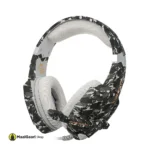 Onikuma G9600 Front View Camouflage Grey Gaming Headset With Noise Cancelling - MaalGaari.Shop