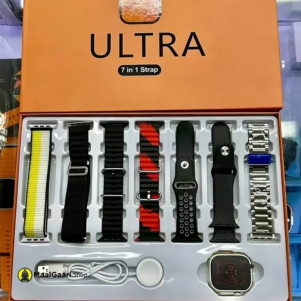 7 Straps With 1 Smart Watch In Box - MaalGaari Shop