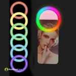 All Light Colors Rg 01 Logo Accepted RGB Selfie Ring Light LED with 3 Level Brightness Mini E Selfie Ring Light - MaalGaari.Shop