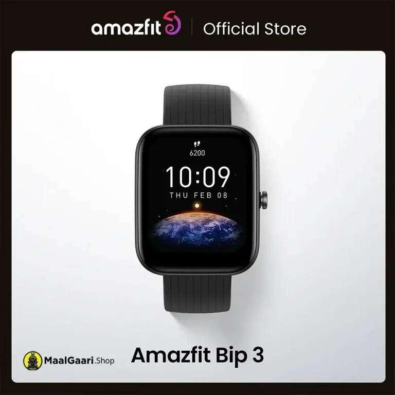 Amazfit Bip 3 Smartwatch Series 7 with Heart Rate Sensor Fitness Tracker IP68 front view - MaalGaari.Shop