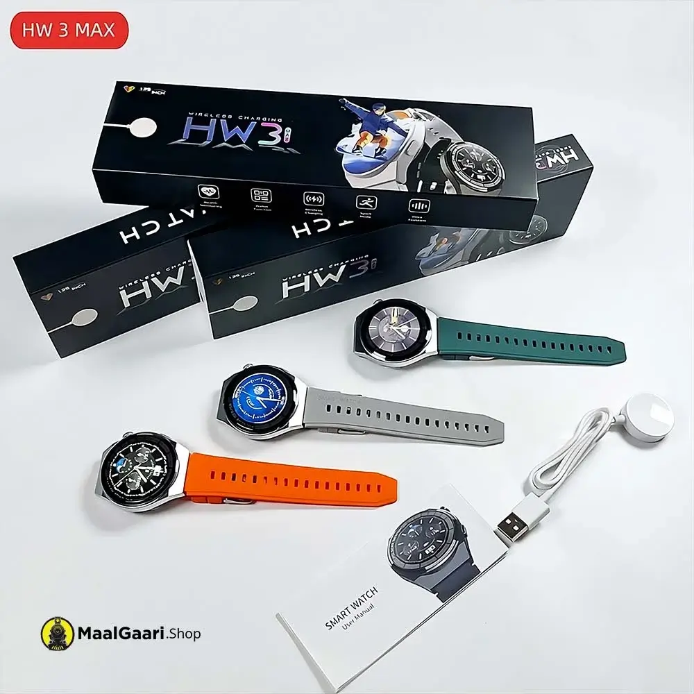 Beautiful Colors HW3 Max Round Dial Smart Watch - MaalGaari.Shop
