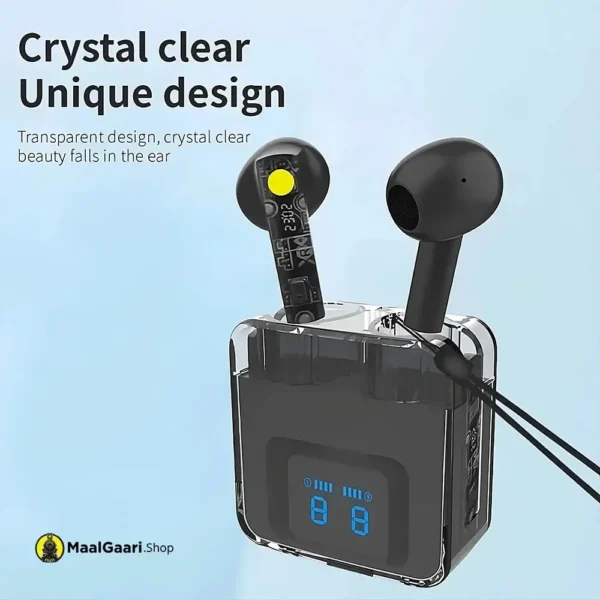 Crystal Clear Design D35 True Wireless Earbuds - MaalGaari.Shop