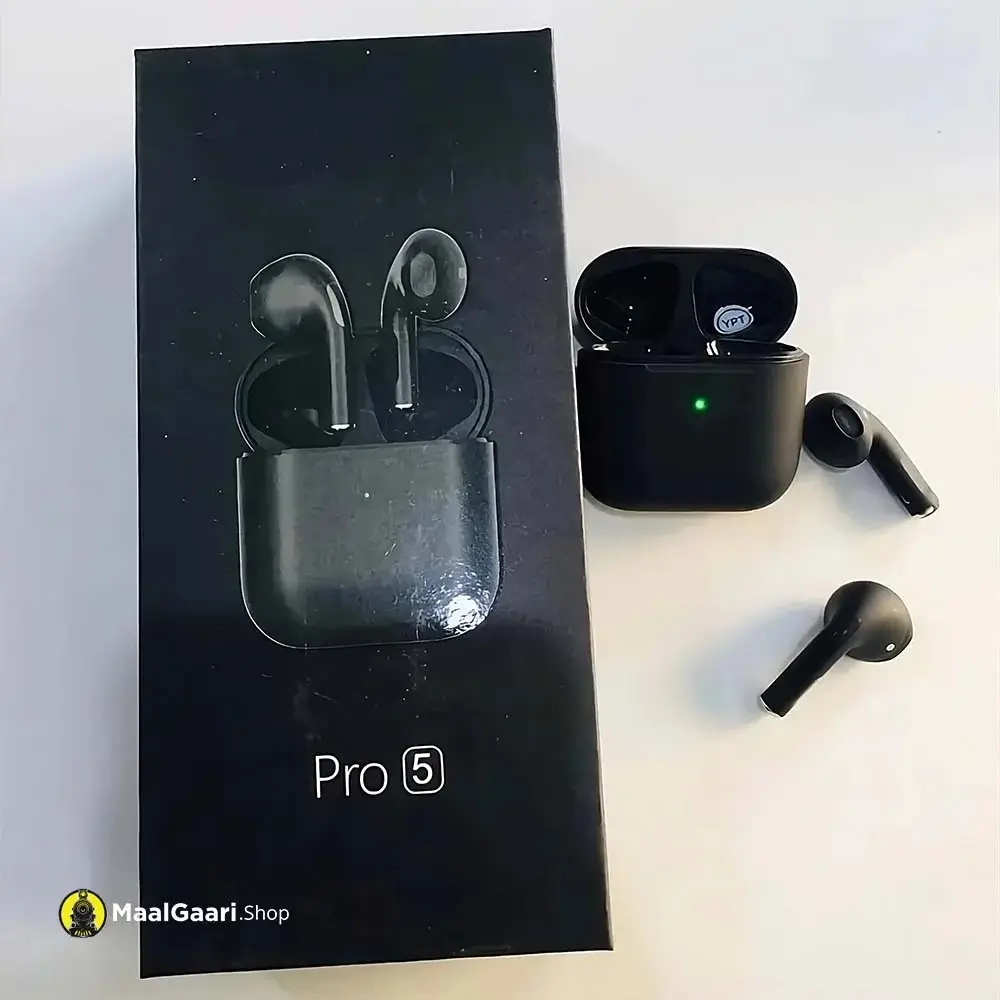 Earbuds With Box Pro5 TWS High Quality Earrbuds - MaalGaari.Shop