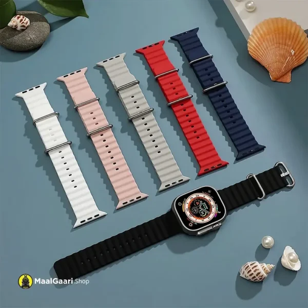 Eye Catching Colors 44mm 45mm 49mm Ocean Band Smartwatch Strap For Apple Watch - MaalGaari.Shop