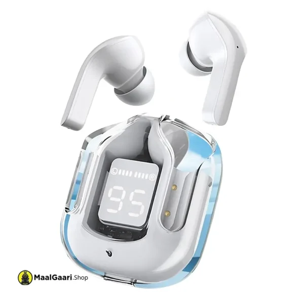 Grey Color Air31 Wireless Earbuds Bluetooth 5.3 Enc Tws Air 31 Wireless Transparent Earbuds - Maalgaari.shop