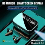 HD Call HD Mirror Flashlight M19 Wireless earbuds 9D Stereo Waterproof Charging Box transformed - MaalGaari.Shop