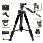 High Quality Features Yunteng 3388 tripod DSLR Camera mobile professional tripod stand - MaalGaari.Shop