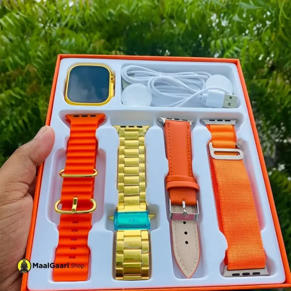 Inside Box 4 straps V9 Ultra Watch Series 8 Watch - MaalGaari.Shop