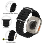 Key Features 44mm 45mm 49mm Ocean Band Smartwatch Strap For Apple Watch - MaalGaari.Shop