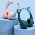 Lighting Headphones Cat Ear Style Wireless Blue Tooth Retractable Headset with LED Light Headphone P47m for Gaming Colours - MaalGaari.Shop