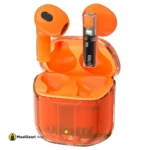 Orange Color YX06 TWS Bluetooth Earbuds Pure Bass Zero Cables Transparent Wireless Headset - MaalGaari.Shop