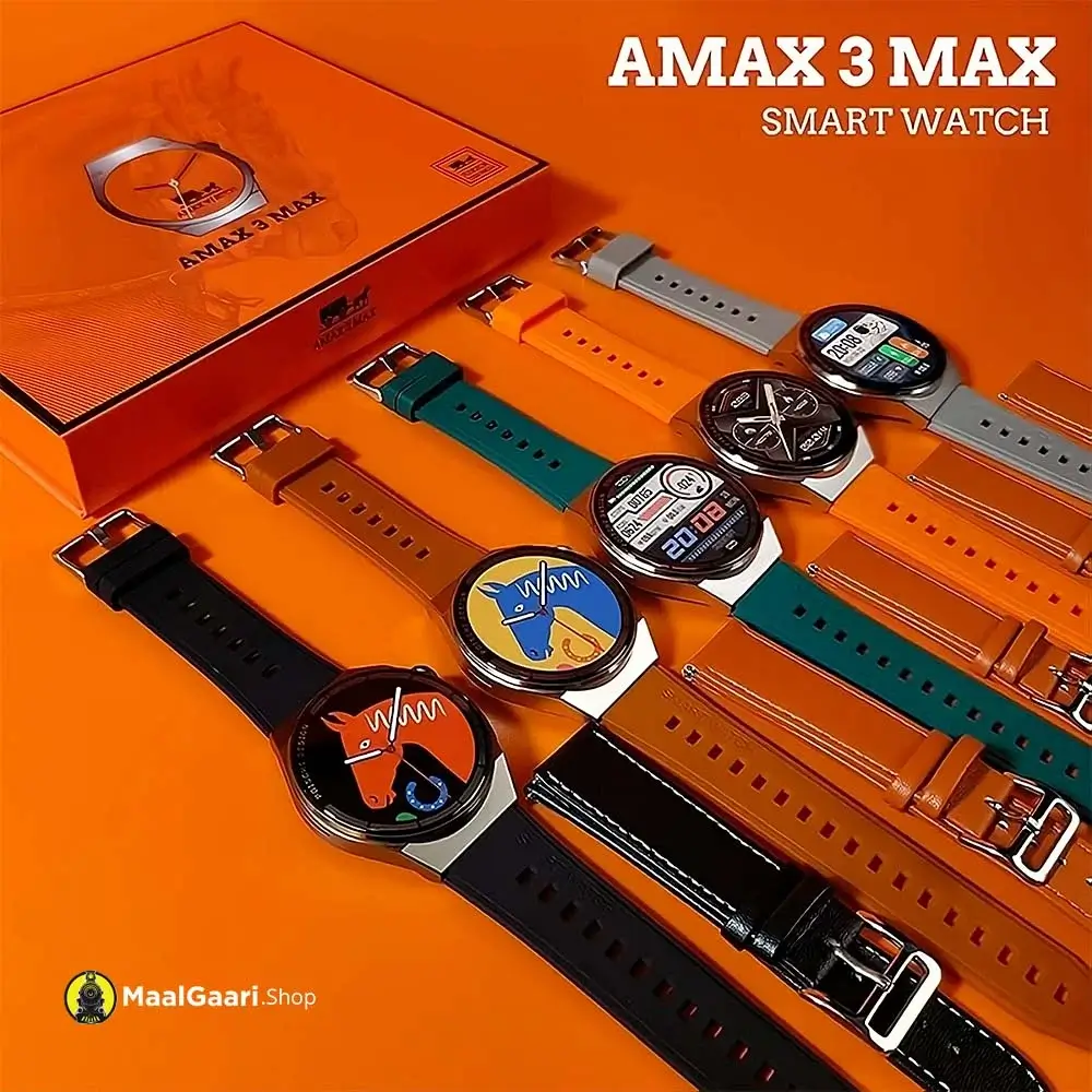 Professional Look Amax3 Max Smart Watch Round Dial - MaalGaari.Shop