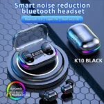 RGB Lights K10 Earbuds True Wireless Stereo Sound - MaalGaari.Shop