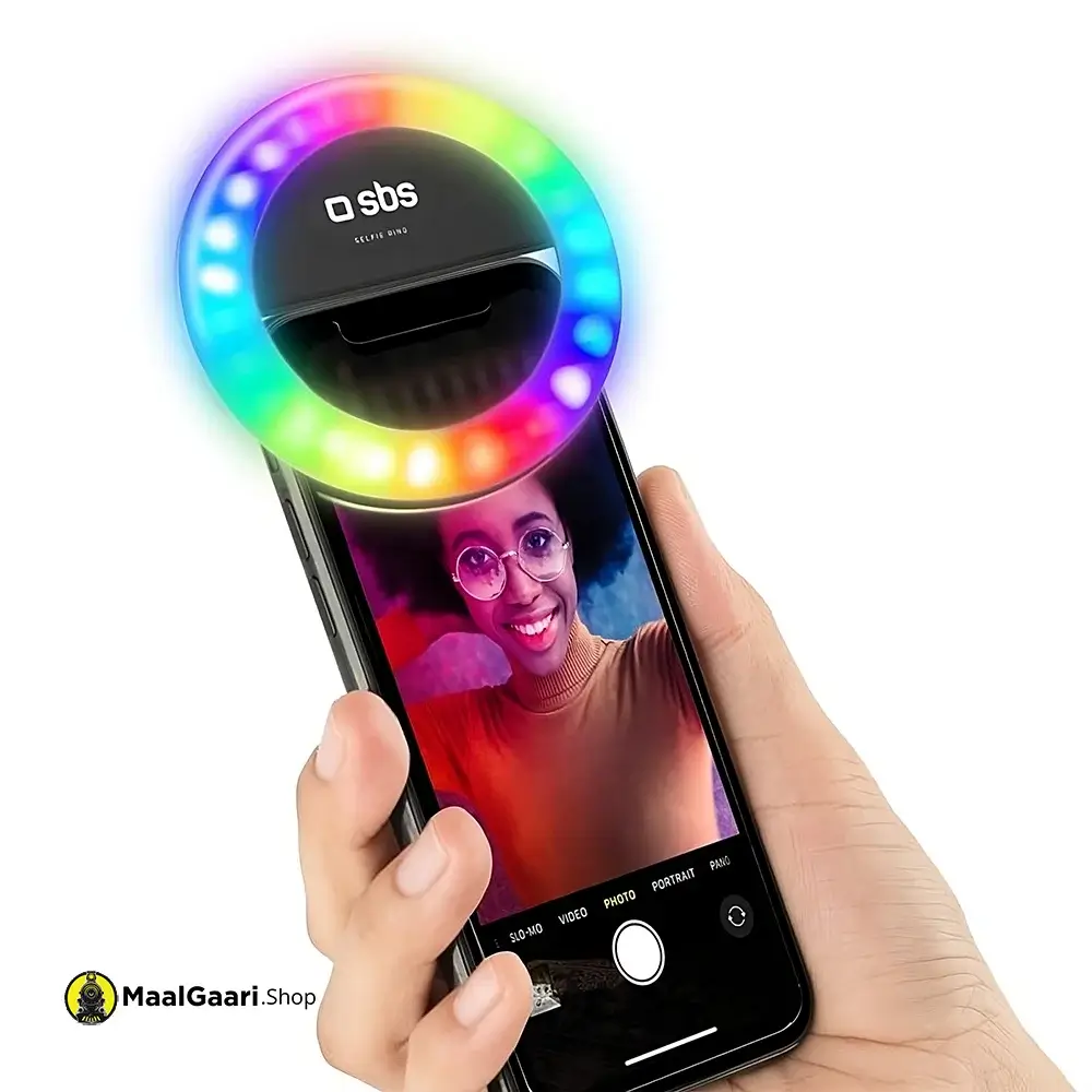 RGB Rg 01 Logo Accepted RGB Selfie Ring Light LED with 3 Level Brightness Mini E Selfie Ring Light - MaalGaari.Shop