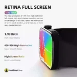 Retina Full Display HW8 MAX Smartwatch Series 8 1.99 Always on Retina Display - MaalGaari.Shop