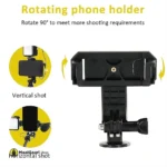 Rotating Phone Holder AY 49T Flexible Phone Tripod With Microphone Filling Light Selfie Vlogging Kit - MaalGaari.Shop