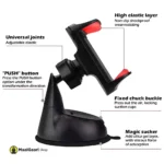 Silicon Sucker Mobile Holder for Car All Functions - MaalGaari.Shop