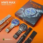 Sleek Design HW5 Max Smart Watch Round Dial With 3 Straps - MaalGaari.Shop