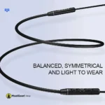 Symmetrical Wire Lenovo QE03 Handsfree Neckband Bluetooth Headset IPx5 Water Resistant Flexible - MaalGaari.Shop