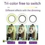 Tri Color Free To Switch M36 Selfie Ring Light Protable LED MULTI LAMP 14inch 36cm - MaalGaari.Shop