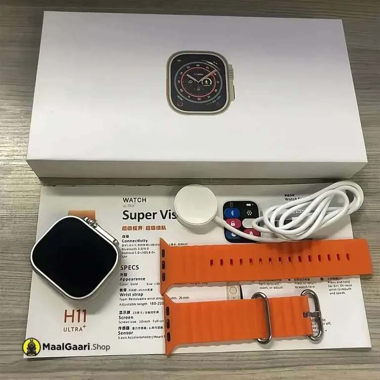 What's Inside Box H11+ Ultra Smart Watch - MaalGaari.Shop