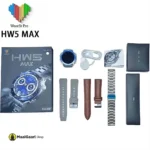 What's Inside Box HW5 Max Smart Watch Round Dial With 3 Straps - MaalGaari.Shop