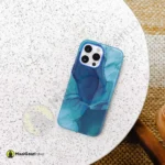 iPhone 14 OtterBox Figura MagSafe Case Blue color on table