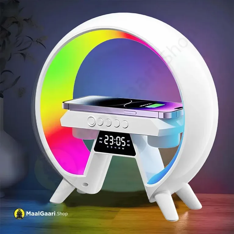 Sleek And Eye Catching Design Xm X63 Rgb Led Wireless Charging Speaker - MaalGaari.Shop