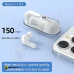 Extended Battery Life Amgras Future 5 Pro Transparent Earbuds - MaalGaari.Shop