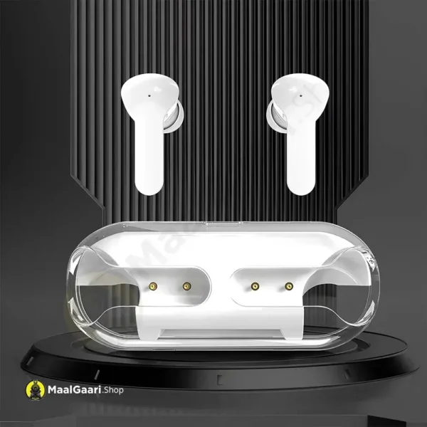 Sleek Design Amgras Future 5 Pro Transparent Earbuds - MaalGaari.Shop