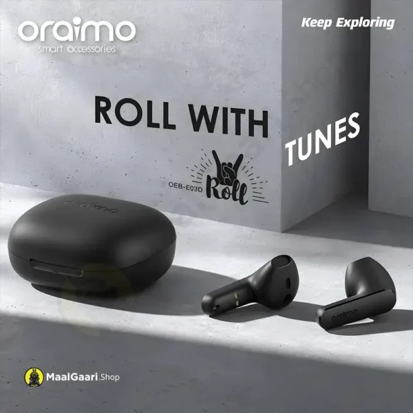 True Wireless Oraimo Roll Earbuds Qeb E03d - MaalGaari.Shop