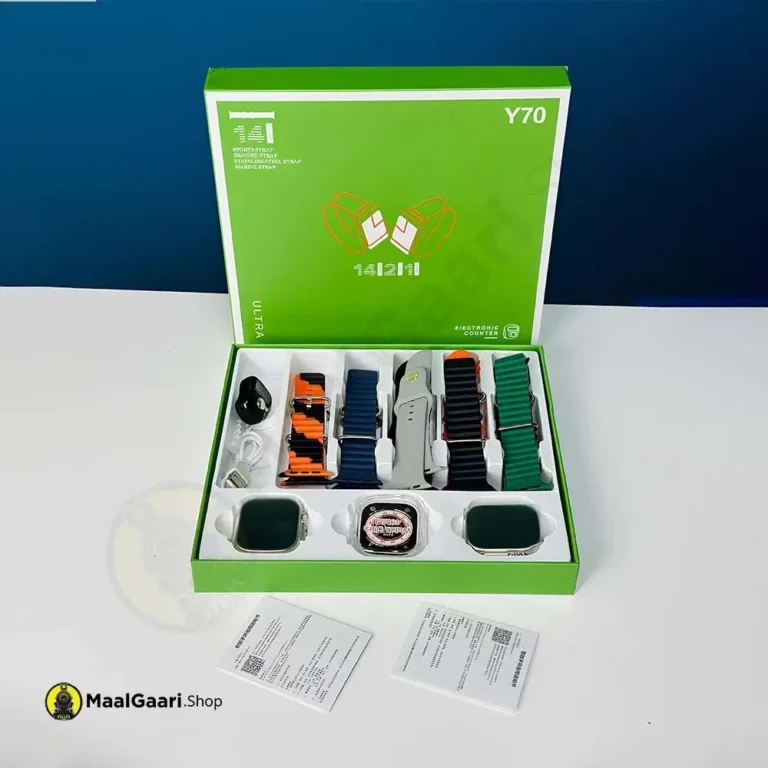 What's Inside Box Y70 Ultra Smart Watch - MaalGaari.Shop