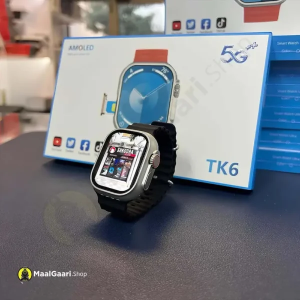 Big Display Screen Tk6 Ultra Sim Smart Watch - MaalGaari.Shop