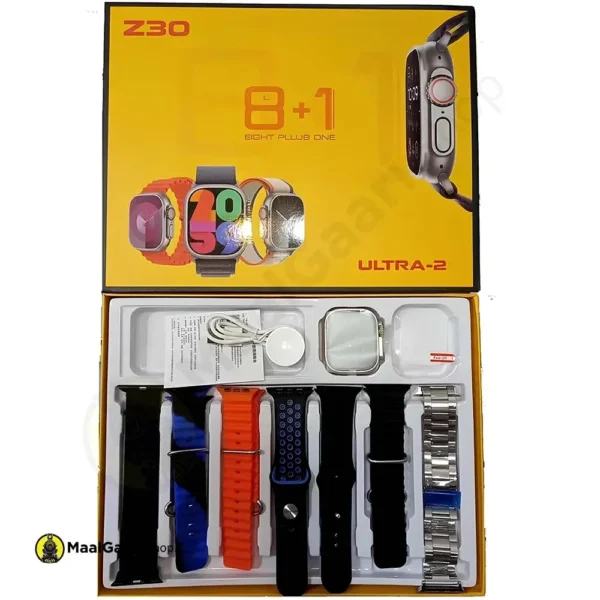 What's Inside Box Z30 Ultra 2 Smart Watch 8+1 - MaalGaari.Shop