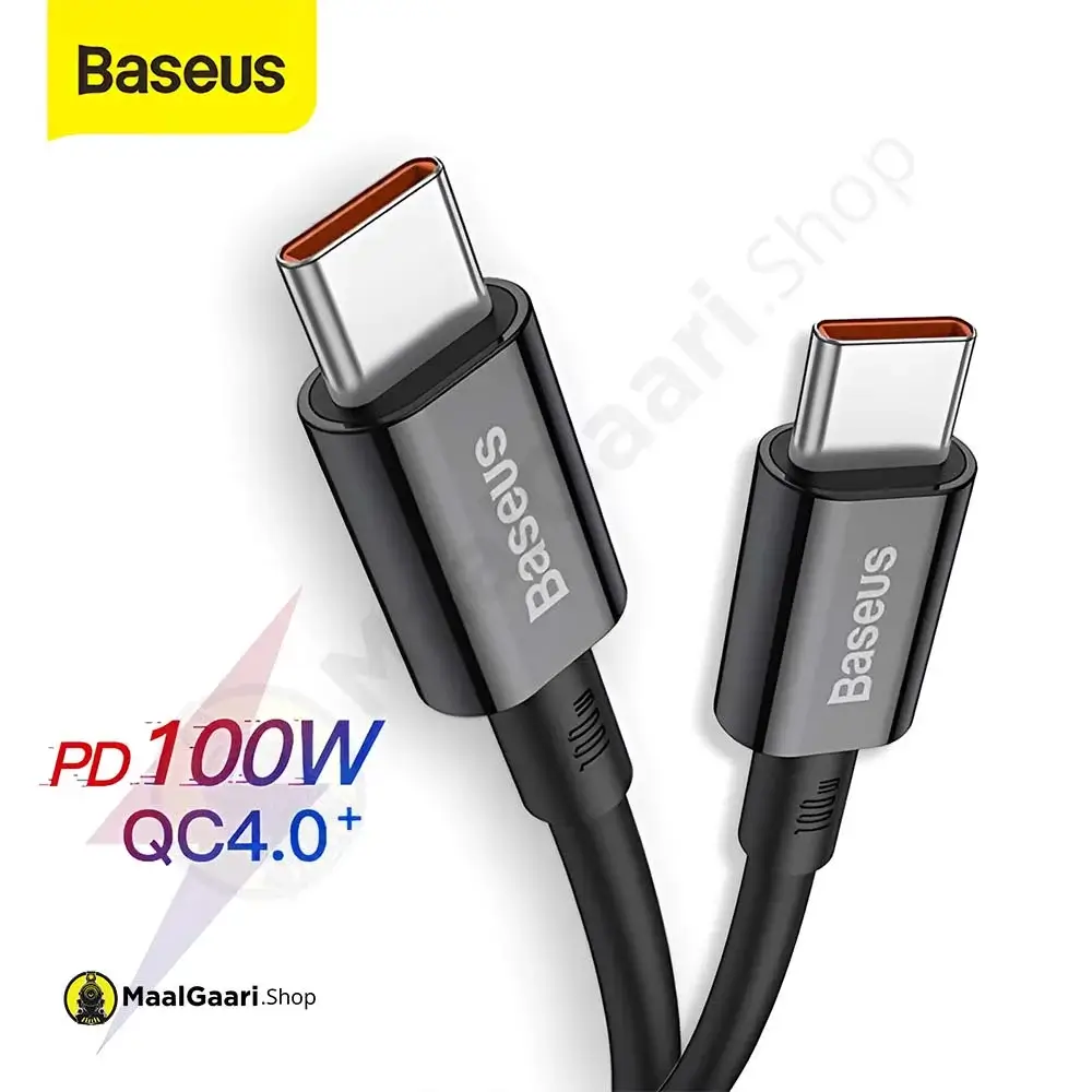 100w Qc4.0 Baseus Superior Series Type C To Type C 100w Charging Cable - MaalGaari.Shop