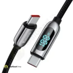 Professional Look Baseus Type C To Type 100w Charging Cable With Led Display Screen - MaalGaari.Shop