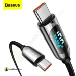 Type C To Type C Baseus Type C To Type 100w Charging Cable With Led Display Screen - MaalGaari.Shop