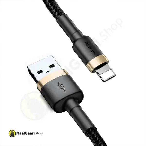 Usb To Lightning Cable Baseus Cafule 1.5a Lightning Cable 2m Gray + Black - MaalGaari.Shop