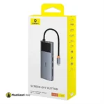 Box Baseus Metal Gleam Series Ii 10 In 1 Usb Hub Space Grey - MaalGaari.Shop