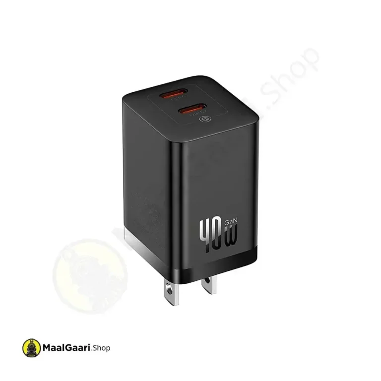 Front View Baseus Gan5 Pro Fast Charger C+c 40w - MaalGaari.Shop