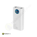White Color Baseus Amblight Digital Display Quick Charge Power Bank 30000mah - MaalGaari.Shop