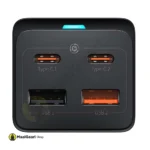 2 Type C And 2 Usb Ports Baseus Gan3 Pro Desktop Powerstrip Ac+2u+2c 65w - MaalGaari.Shop