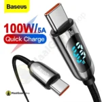 Professional Look Baseus Display Type C To Type C 100w Cable - MaalGaari.Shop