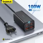 With Switch Baseus Gan3 Pro Desktop 2u+2c 100w Charger - MaalGaari.Shop