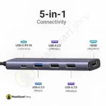 5 Useful Ports Ugreen 15495 Revodok 105 Usb C Hub 5 In 1 Multiport Adapter 11zon - MaalGaari.Shop