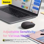 Adjust Sensitivity For Various Needs Baseus F01a Wireless Mouse Frosted Gray - MaalGaari.Shop